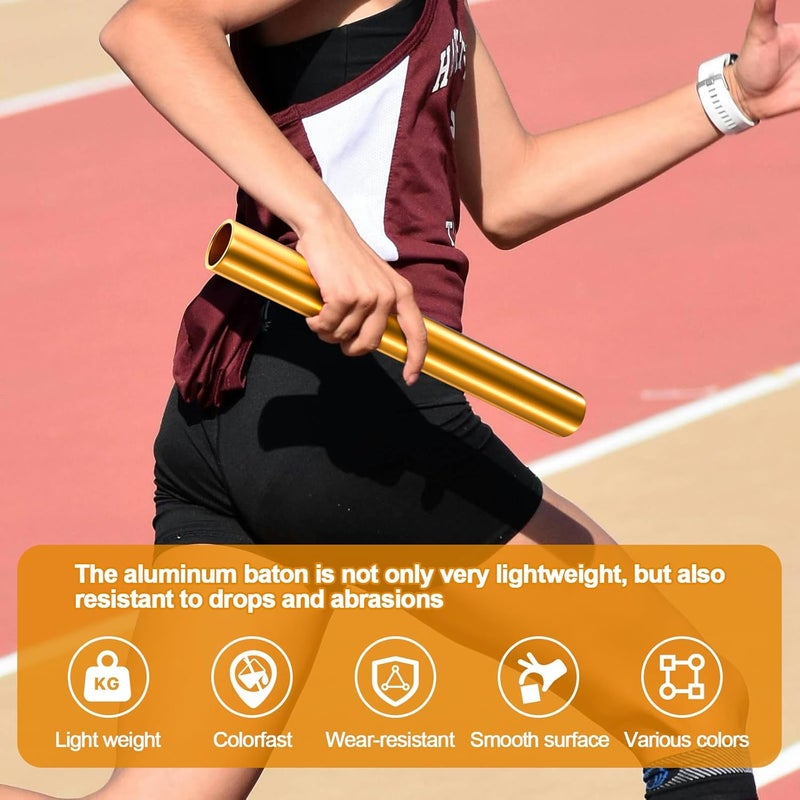 Supvision Aluminum Alloy Relay Batons Sets for Track and Field Durable Lightweight for Sports Teams Suitable for Athletes Seeking High-Performance Equipment in Outdoor Activities - Image 3